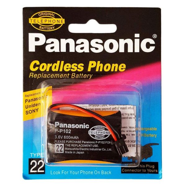 باتری شارژی تلفنی (P102) 3 6 ولت 600 میلی آمپر Panasonic