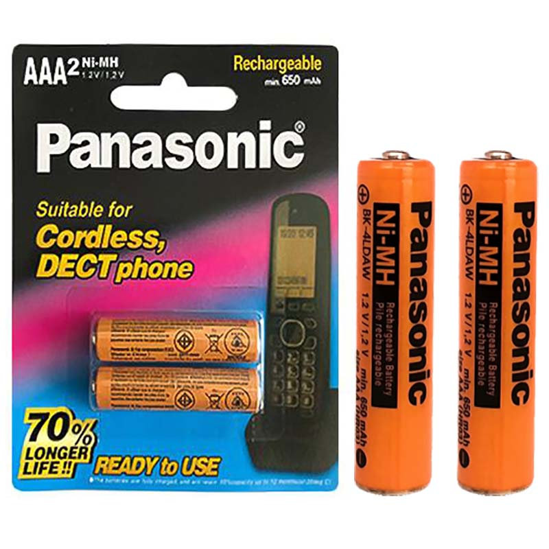 باتری شارژی نیم قلمی 650 میلی آمپر Panasonic