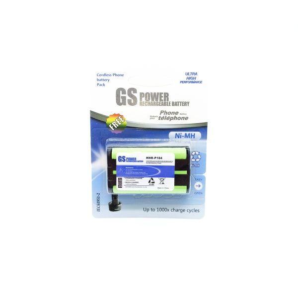باتری شارژی تلفن (P104) ۳ ۶ ولت ۸۳۰ میلی آمپر GS POWER